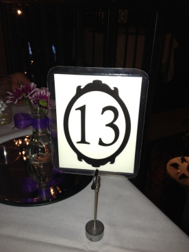 The first table we sat at for the wedding reception. No thanks.